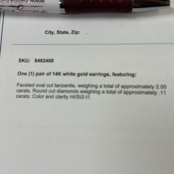 14K white gold and tanzanite earrings - Picture 7 of 14